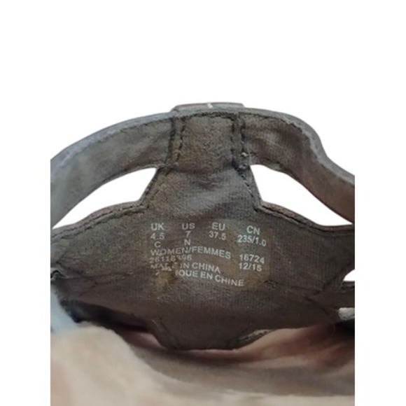 Clarks Collection Sandals Womens Size 7N Gray Soft Cushion Floral Comfort Slides - Picture 5 of 9